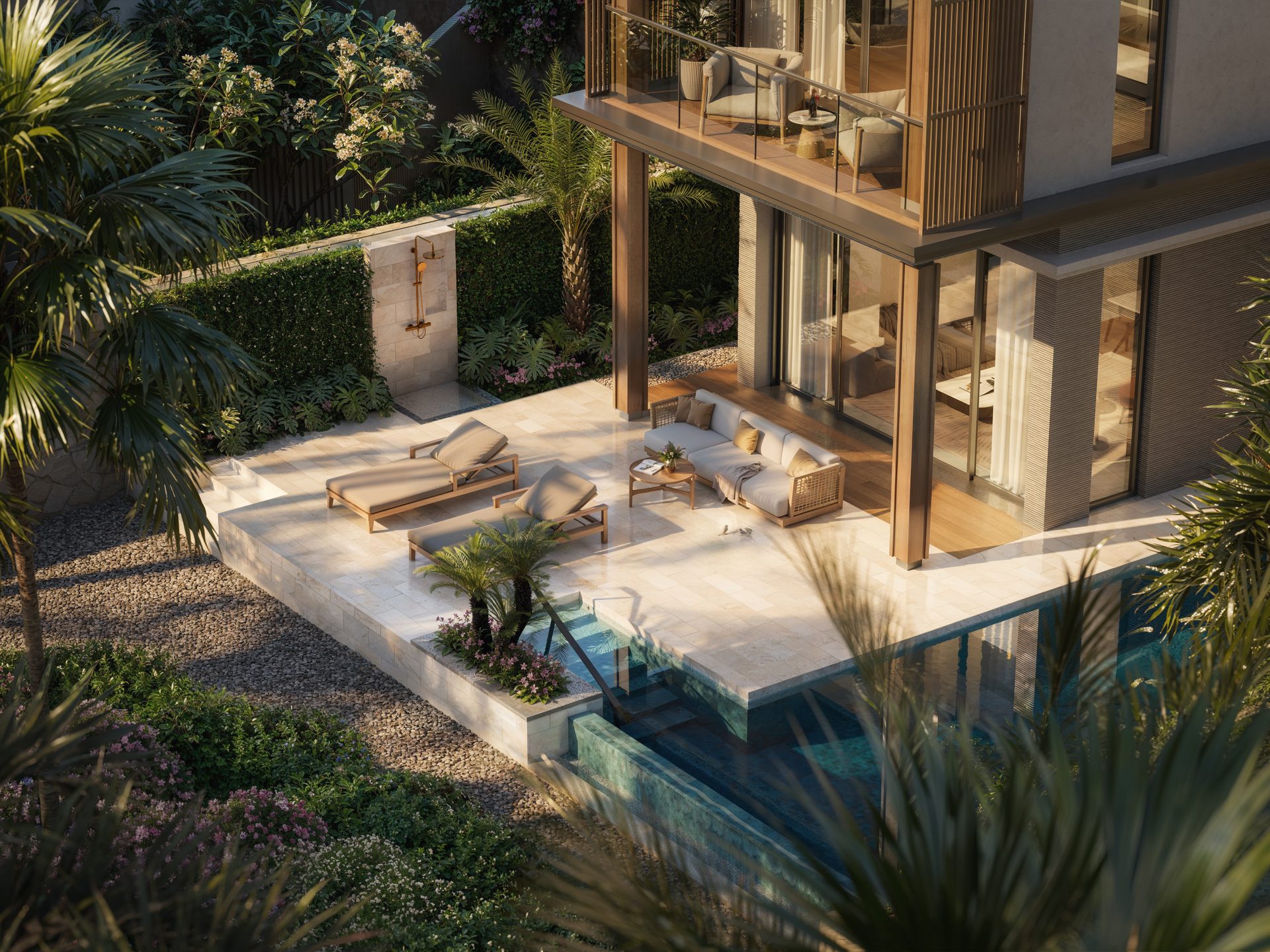 Sân thượng Canvas Villa Arbora - không gian ngoài trời riêng tư