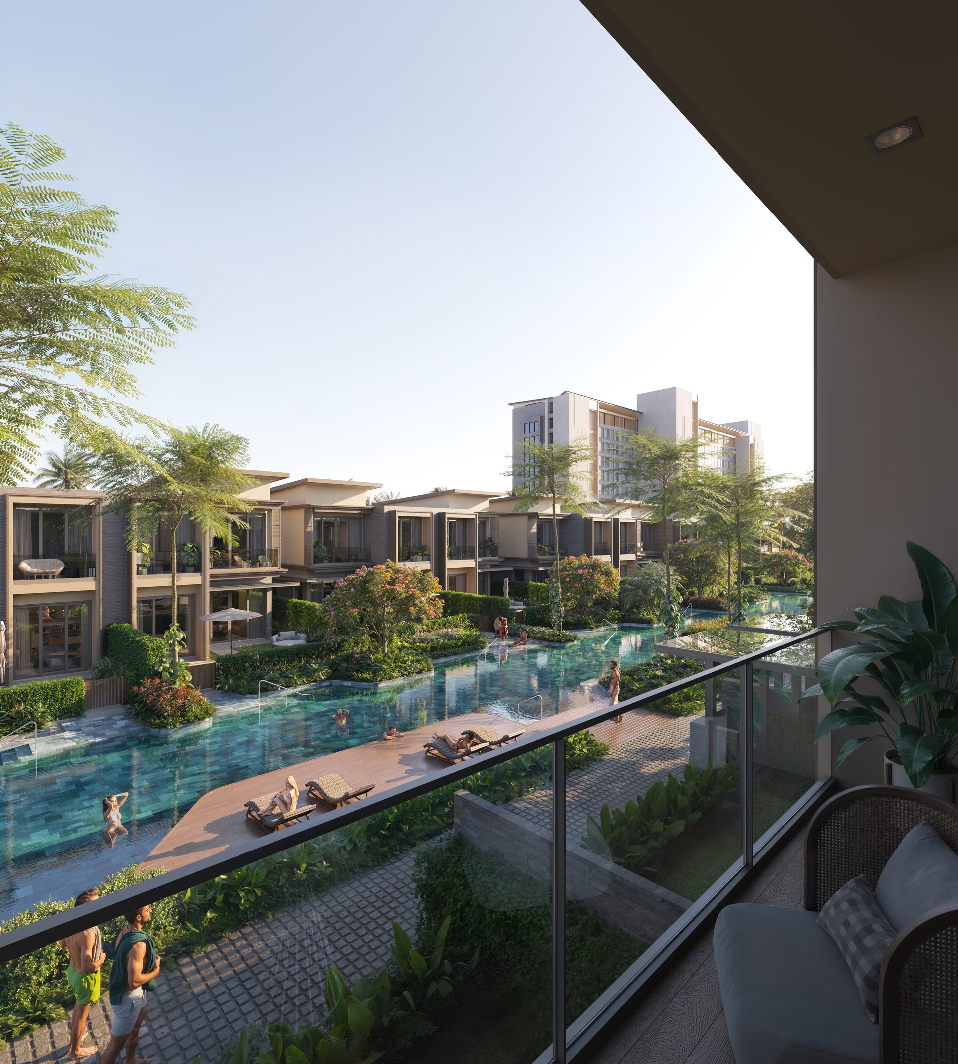 Khu Cyan Villa Arbora - hồ bơi Lagoon uốn lượn giữa biệt thự xanh mát