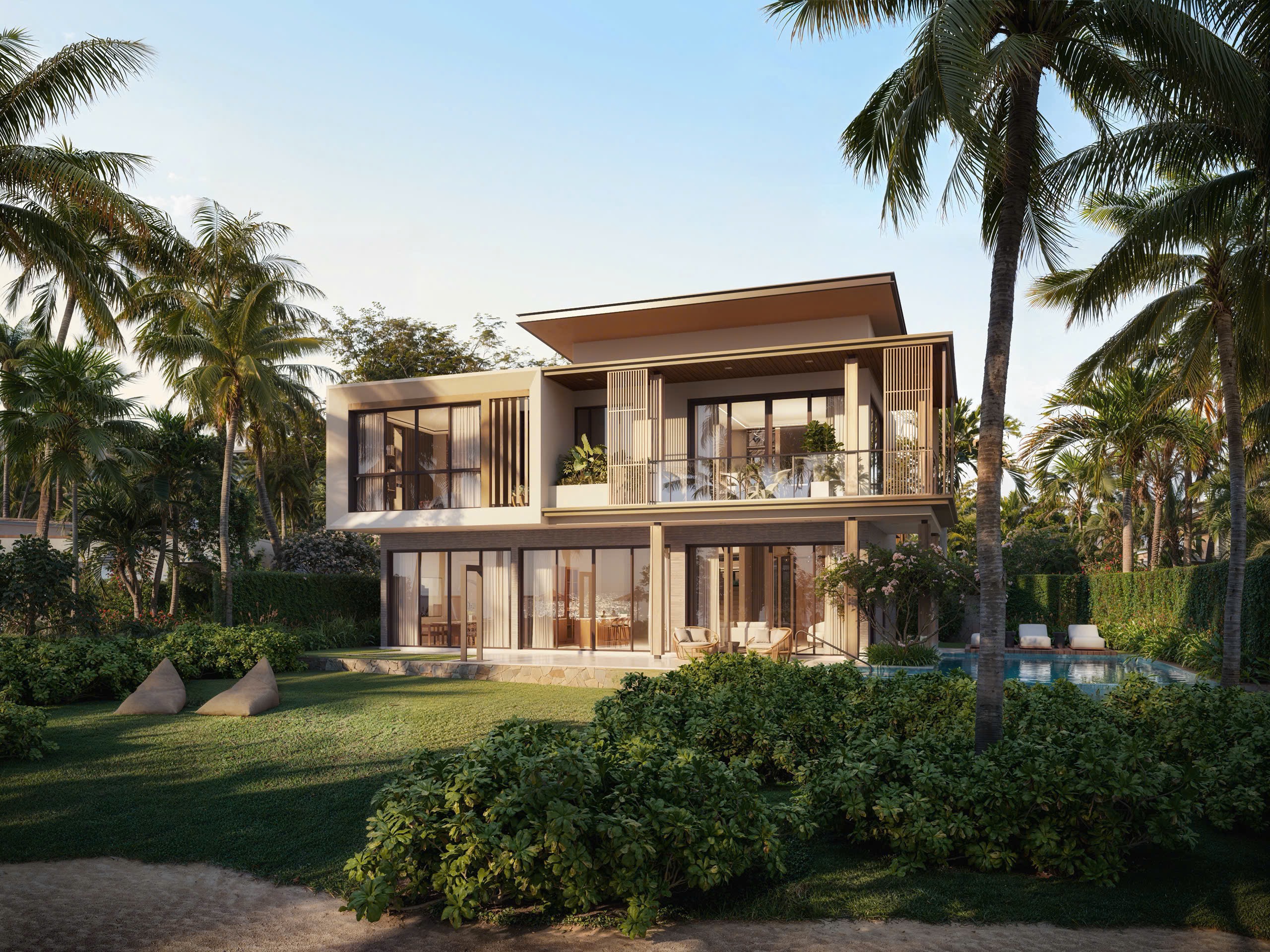 Mặt bằng biệt thự Palette Beachfront mặt biển - The Residences at Arbora Đà Nẵng