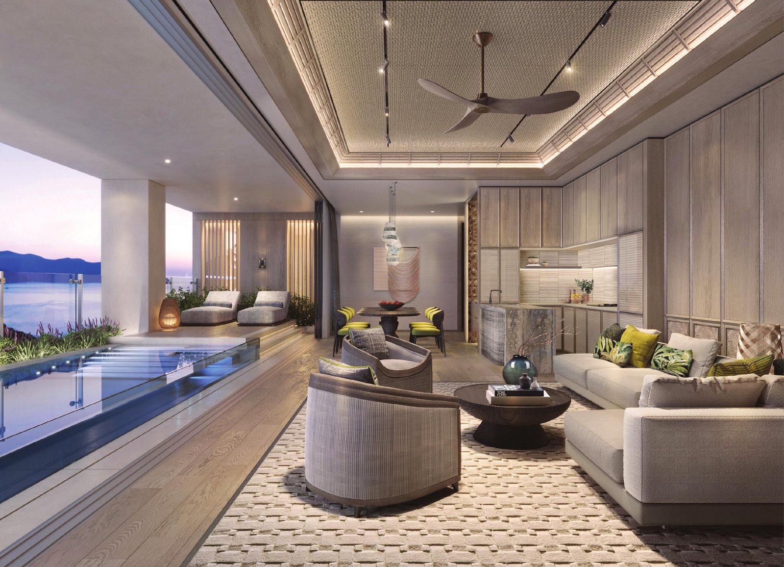 Sky Villa Arbora Đà Nẵng - phòng khách căn hộ hàng hiệu view biển, The Luxury Collection by Marriott